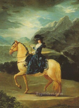 horse cats Painting - Maria Teresa of Vallabriga on Horseback portrait Francisco Goya